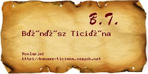 Bánász Ticiána névjegykártya